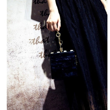 Acryllic Ring Handle Box Bag - wnkrs