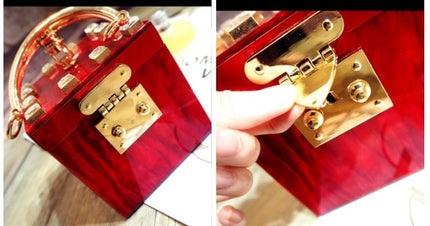 Acryllic Ring Handle Box Bag - wnkrs