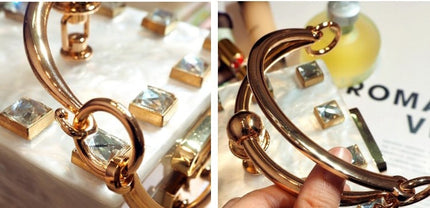 Acryllic Ring Handle Box Bag - wnkrs