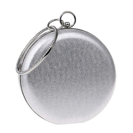 Women's Metallic Round Evening Bag - Wnkrs