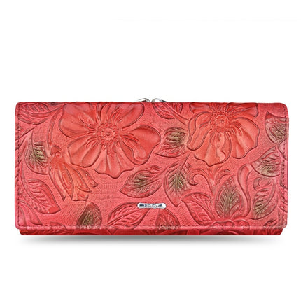 Luxury Floral Patterned Genuine Leather Women's Wallet - Wnkrs