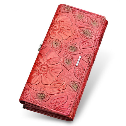 Luxury Floral Patterned Genuine Leather Women's Wallet - Wnkrs