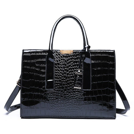 Women's Luxury Crocodile Patterned Handbag - Wnkrs