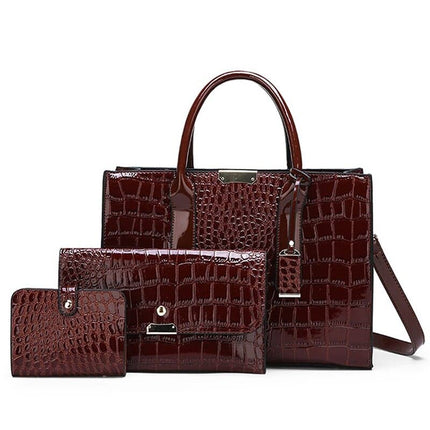 Women's Luxury Crocodile Patterned Handbag - Wnkrs