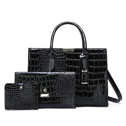 Women's Luxury Crocodile Patterned Handbag - Wnkrs