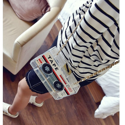 Women's Tape Cassette Design Clutch - Wnkrs