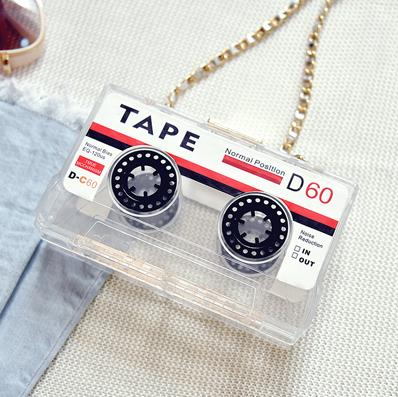 Women's Tape Cassette Design Clutch - Wnkrs