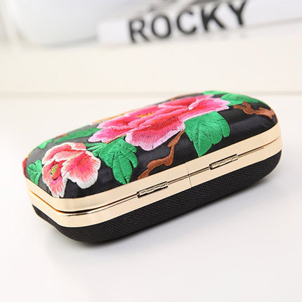 Women's Colorful Floral Embroidery Clutch - Wnkrs