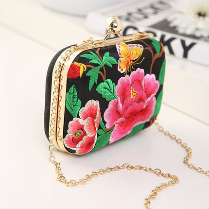 Women's Colorful Floral Embroidery Clutch - Wnkrs