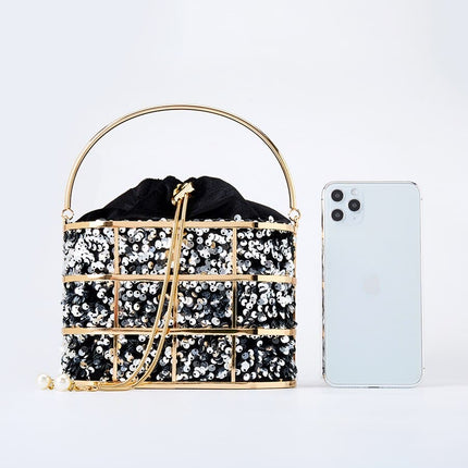 Women's Luxury Sequined Evening Bag - Wnkrs