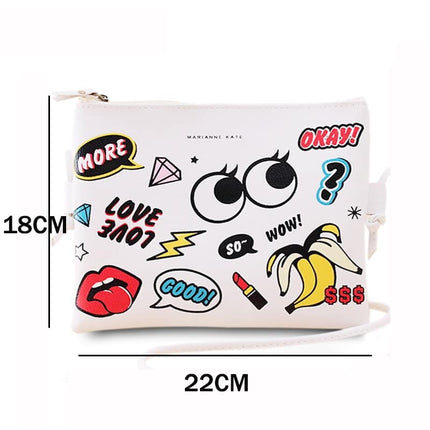 Women's Funny Cartoon Printed Clutch - Wnkrs