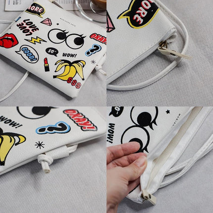 Women's Funny Cartoon Printed Clutch - Wnkrs