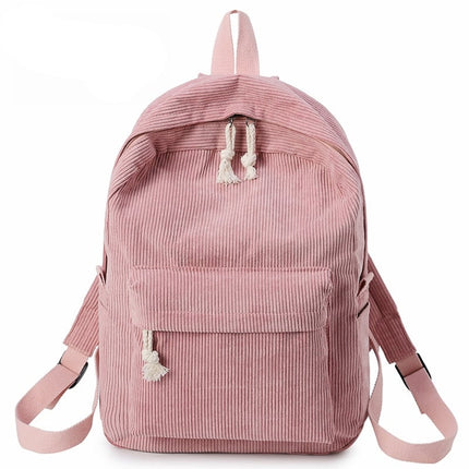 Women's Casual Corduroy Backpack - Wnkrs