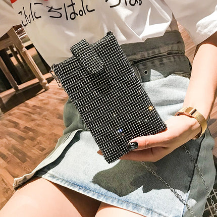 Diamond Decorated Mini Clutch - Wnkrs
