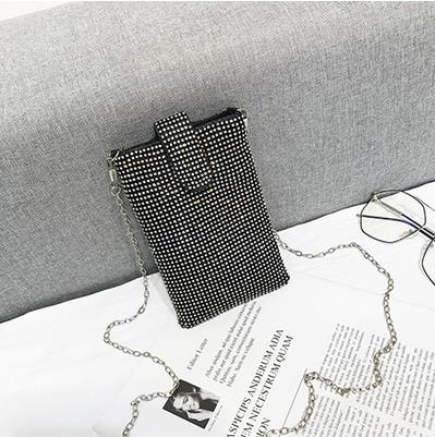 Diamond Decorated Mini Clutch - Wnkrs
