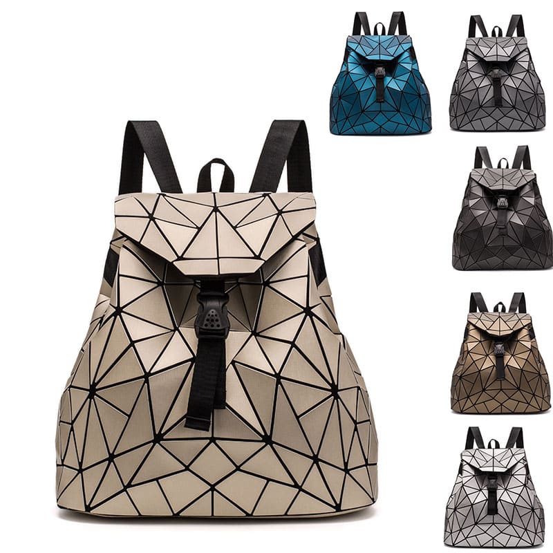 Women's Geometric Drawstring Backpack