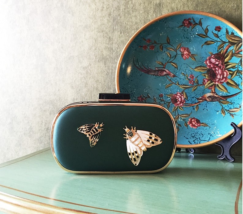 Women's Moth Design Clutch