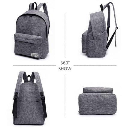 Simple Canvas School Backpacks - Wnkrs