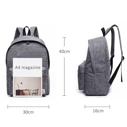 Simple Canvas School Backpacks - Wnkrs