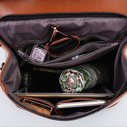 Women's Casual Leather Backpack - Wnkrs