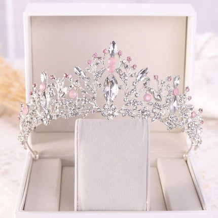 Gold / Blue Rhinestone Women's Hair Tiara - Wnkrs
