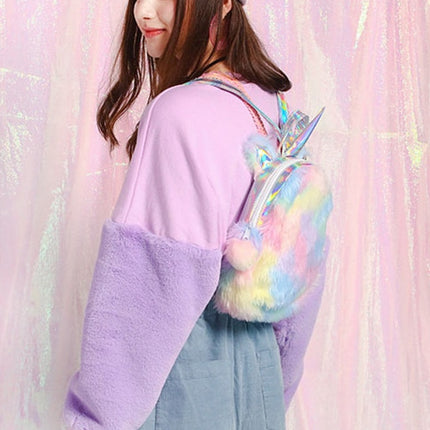 Kawaii Plush Unicorn Backpack - Wnkrs