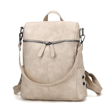Trendy Women's Multifunctional Solid Color Backpack - Wnkrs