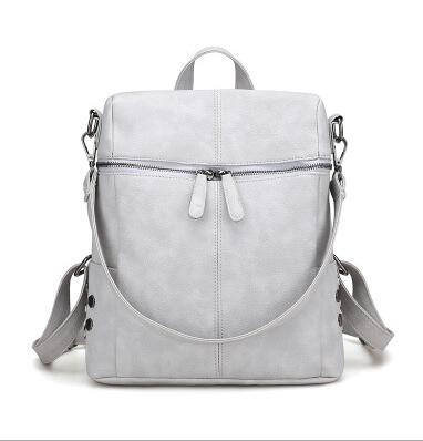 Trendy Women's Multifunctional Solid Color Backpack - Wnkrs
