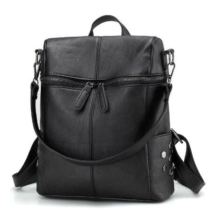 Trendy Women's Multifunctional Solid Color Backpack - Wnkrs
