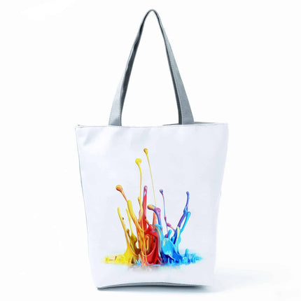 Women's Beach Printed Canvas Handbags - Wnkrs