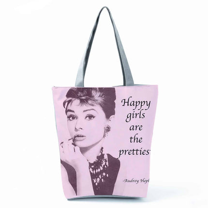 Women's Beach Printed Canvas Handbags - Wnkrs