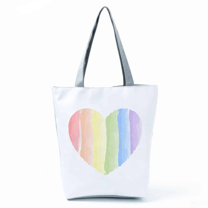 Women's Beach Printed Canvas Handbags - Wnkrs