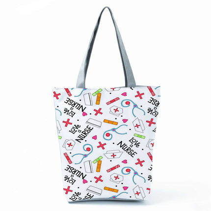 Women's Beach Printed Canvas Handbags - Wnkrs