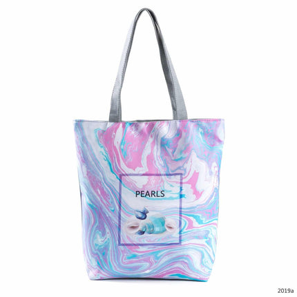 Women's Beach Printed Canvas Handbags - Wnkrs