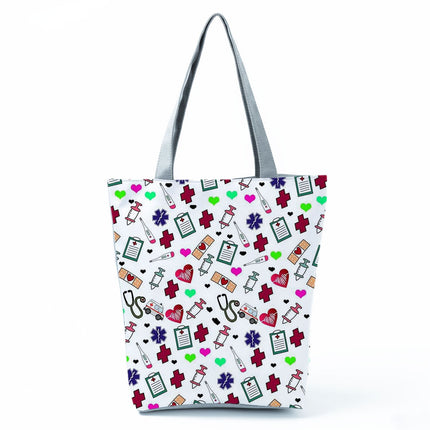 Women's Beach Printed Canvas Handbags - Wnkrs