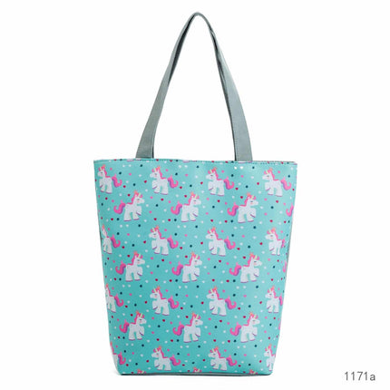 Women's Beach Printed Canvas Handbags - Wnkrs