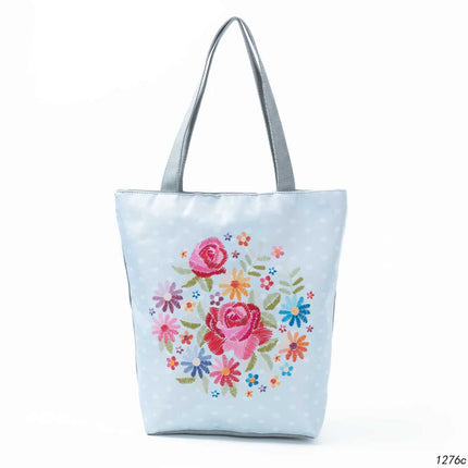 Women's Beach Printed Canvas Handbags - Wnkrs