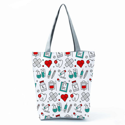 Women's Beach Printed Canvas Handbags - Wnkrs