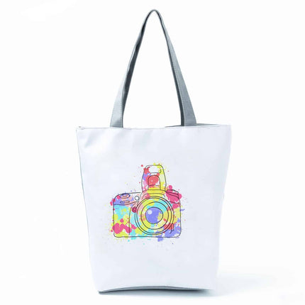 Women's Beach Printed Canvas Handbags - Wnkrs