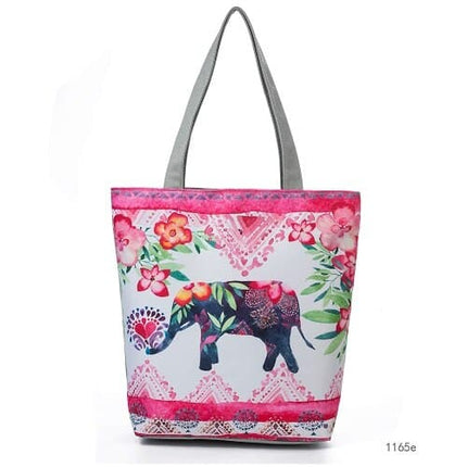 Women's Beach Printed Canvas Handbags - Wnkrs