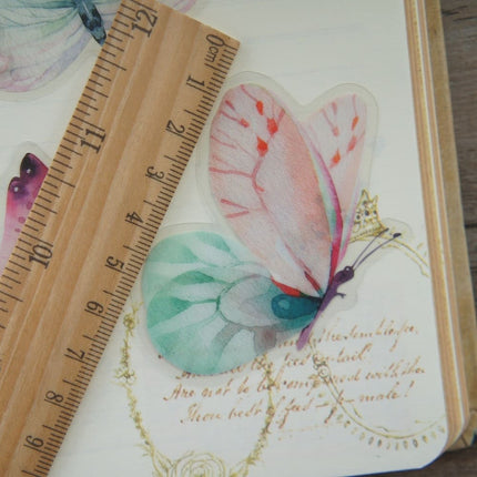 Watercolor Butterfly Style PVC Stickers 38 pcs Set - wnkrs