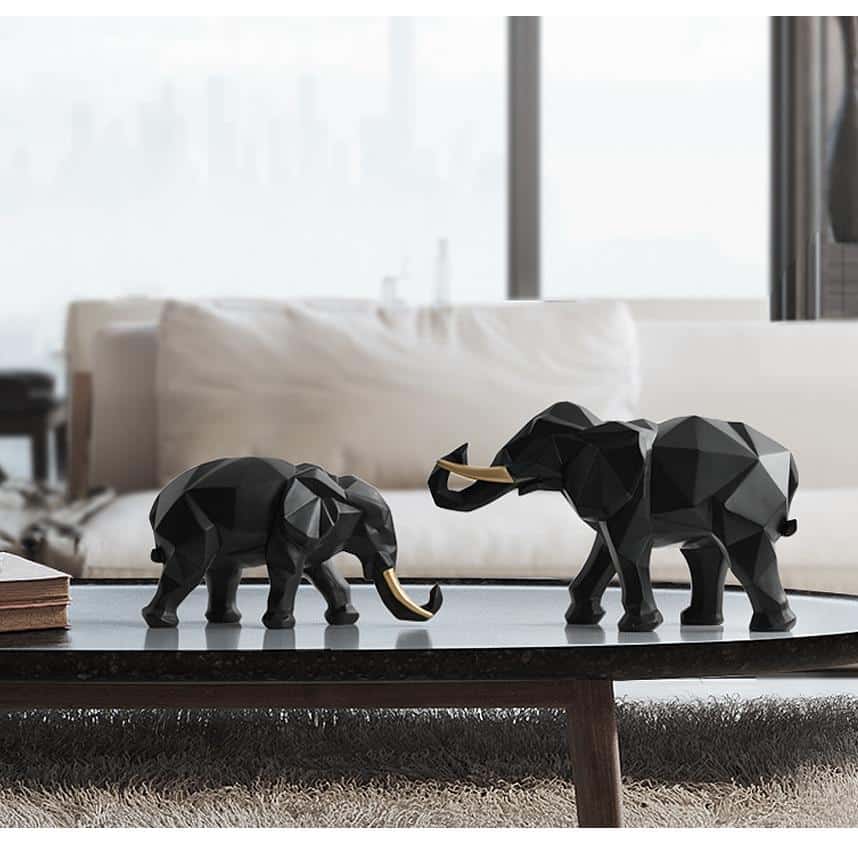 Abstract Elephant Figurines