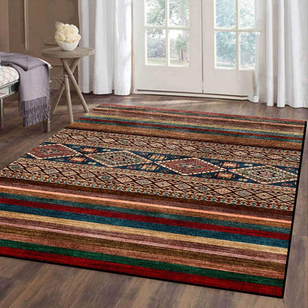 Abstract Geometric Living Room Carpet