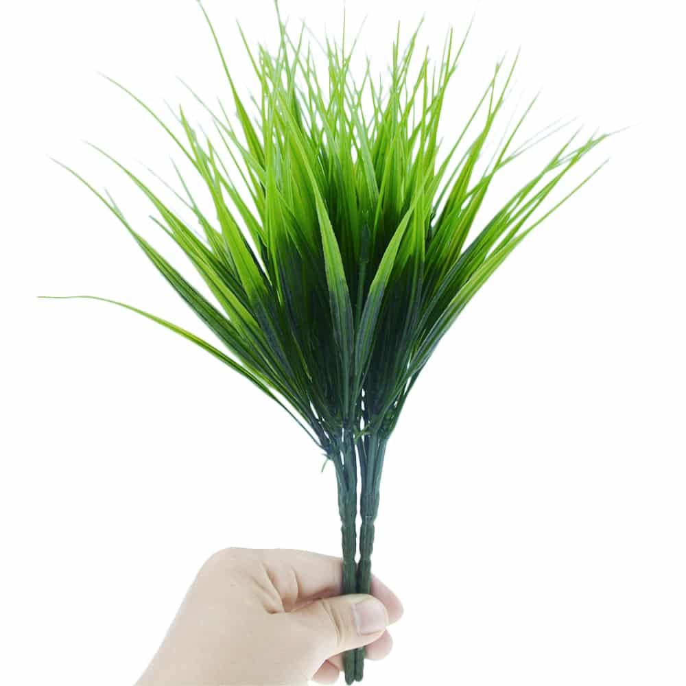 Artificial Green Grass Branches Set