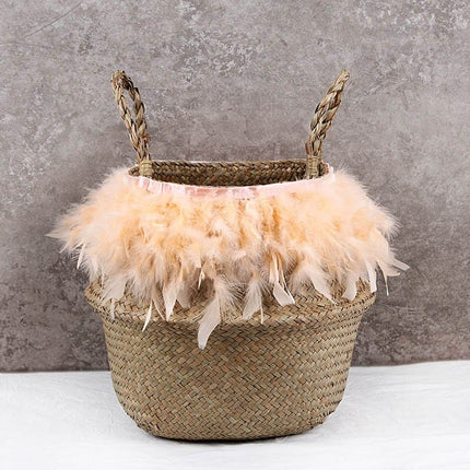 Woven Rattan Tassel Storage Basket - Wnkrs