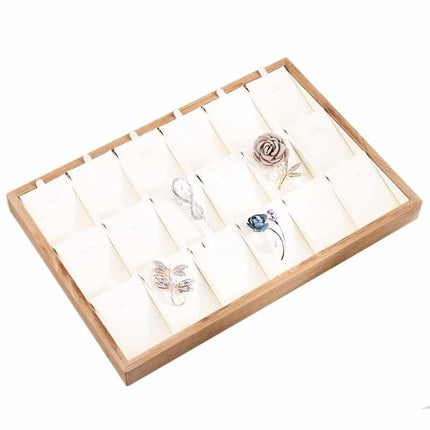 Bamboo and Leather Jewelry Display Organizer - Wnkrs