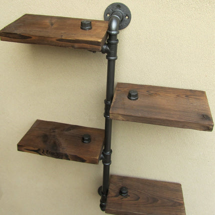 Industrial Iron Pipe Wall Shelf - wnkrs