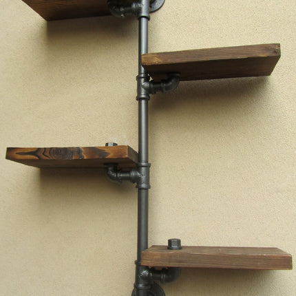Industrial Iron Pipe Wall Shelf - wnkrs
