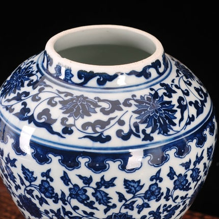 Antique Blue Patterned Ceramic Vase - Wnkrs