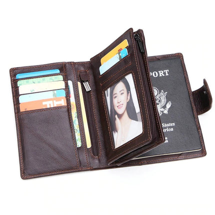 Genuine Leather Wallet with Document Holder for Men - Wnkrs